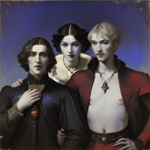 Two Vampires Under a Blue Sky: Evokes Art History