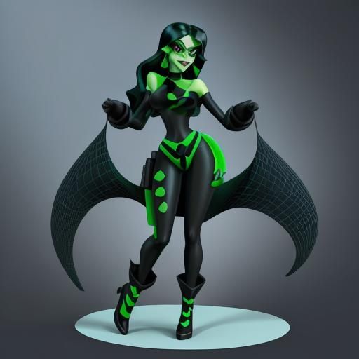 Shego from Kim Possible in Abstract Vector Style