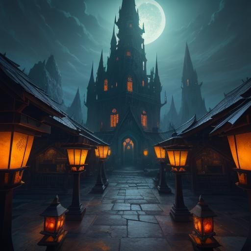 Fantastical Gourd Stack in Vibrant Market