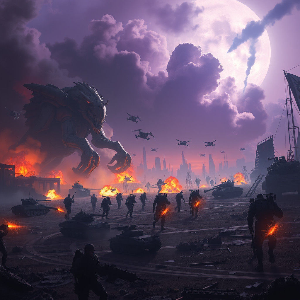 Eerie Battlefield Ruled by AI Overlords