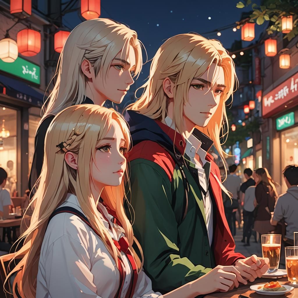 Romantic Anime Date in Vibrant 3D Style