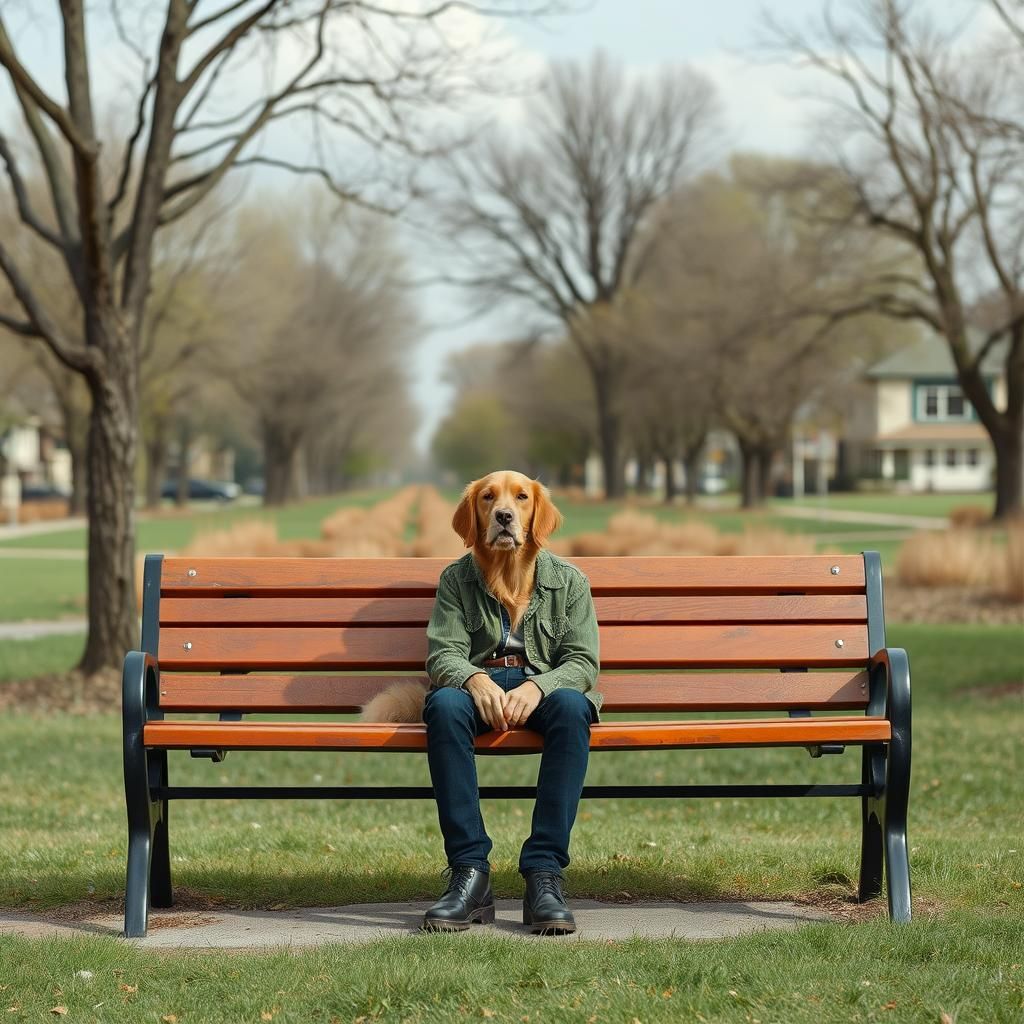 Herschel on a Bench in the Middle of Nowhere
