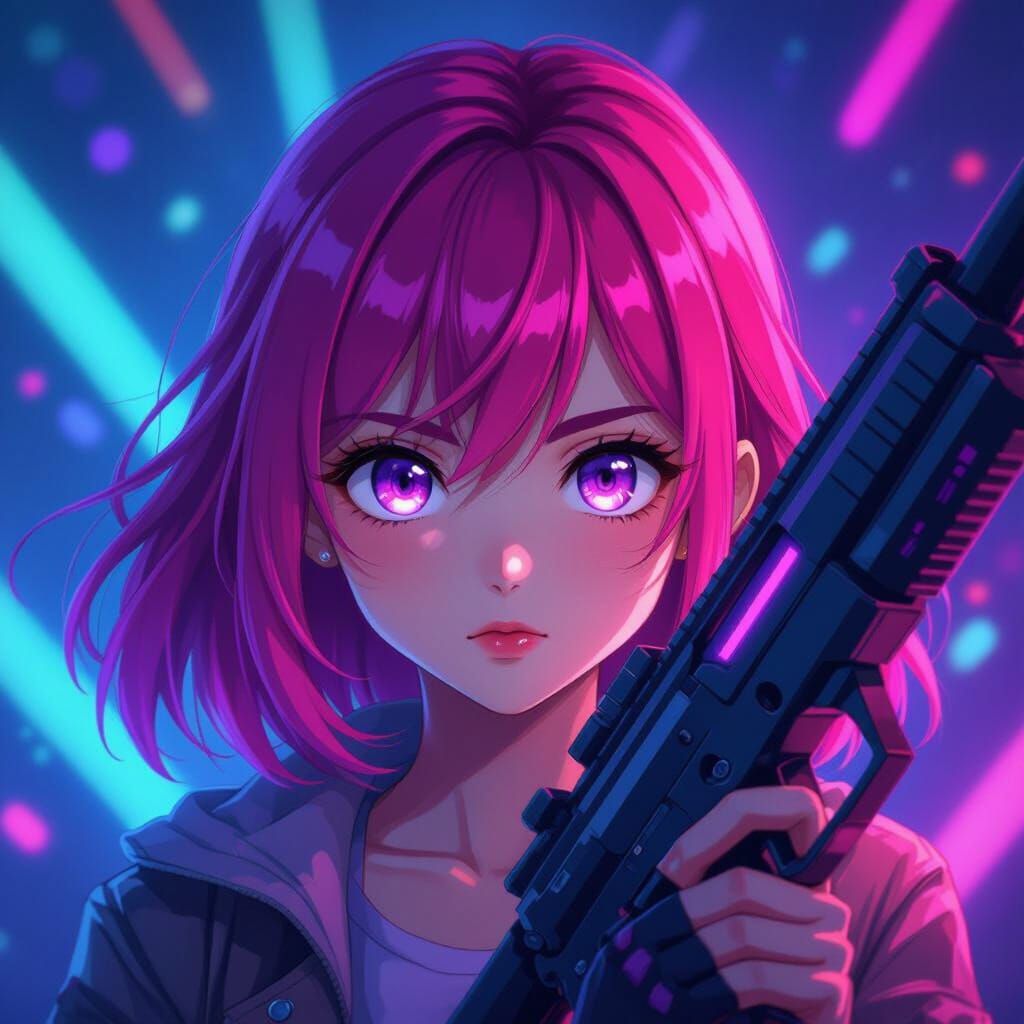 Anime Girl with MM2 Weapon YouTube PFP