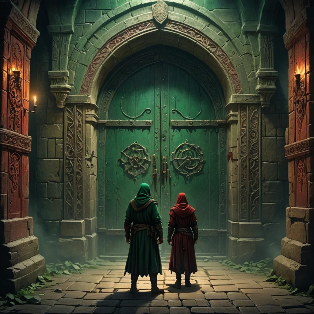 Mystical Crypt Doors in Medieval Fantasy Art