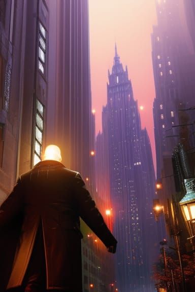 Man in Red Coat, Digital Art Style