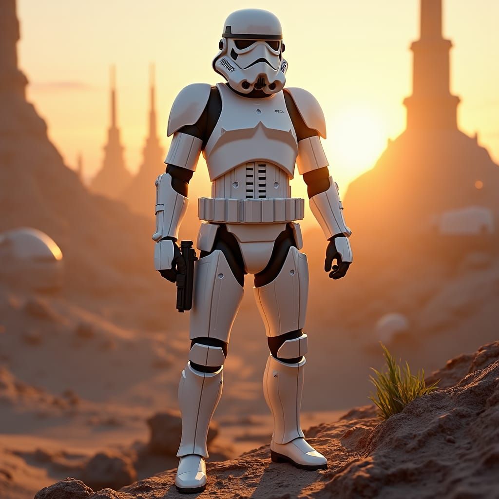 Heroic Stormtrooper in Golden Light