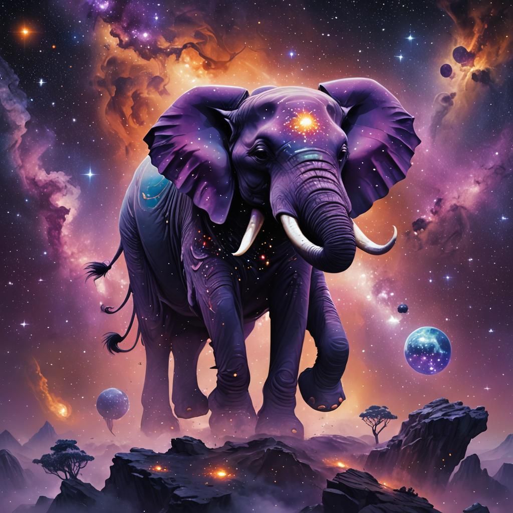 violet cosmic elephant