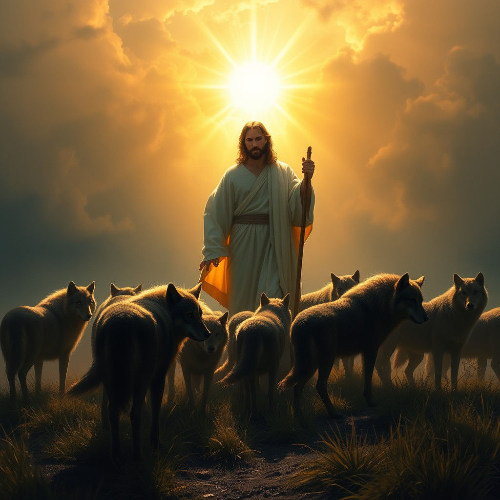Jesus the Shepherd: Fantasy Concept Art