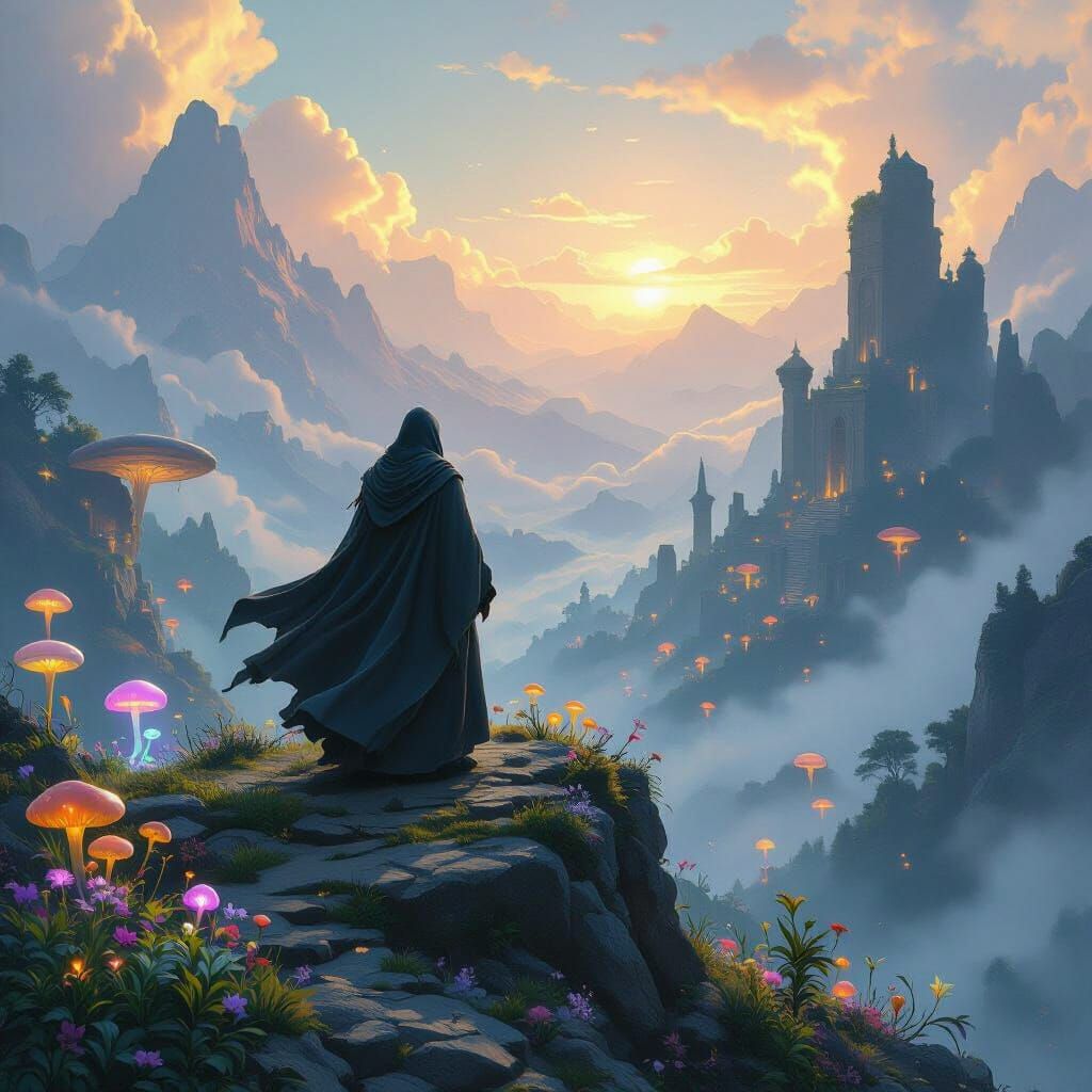 Enchanted Forest Wizard in Dreamlike Fantasy Art