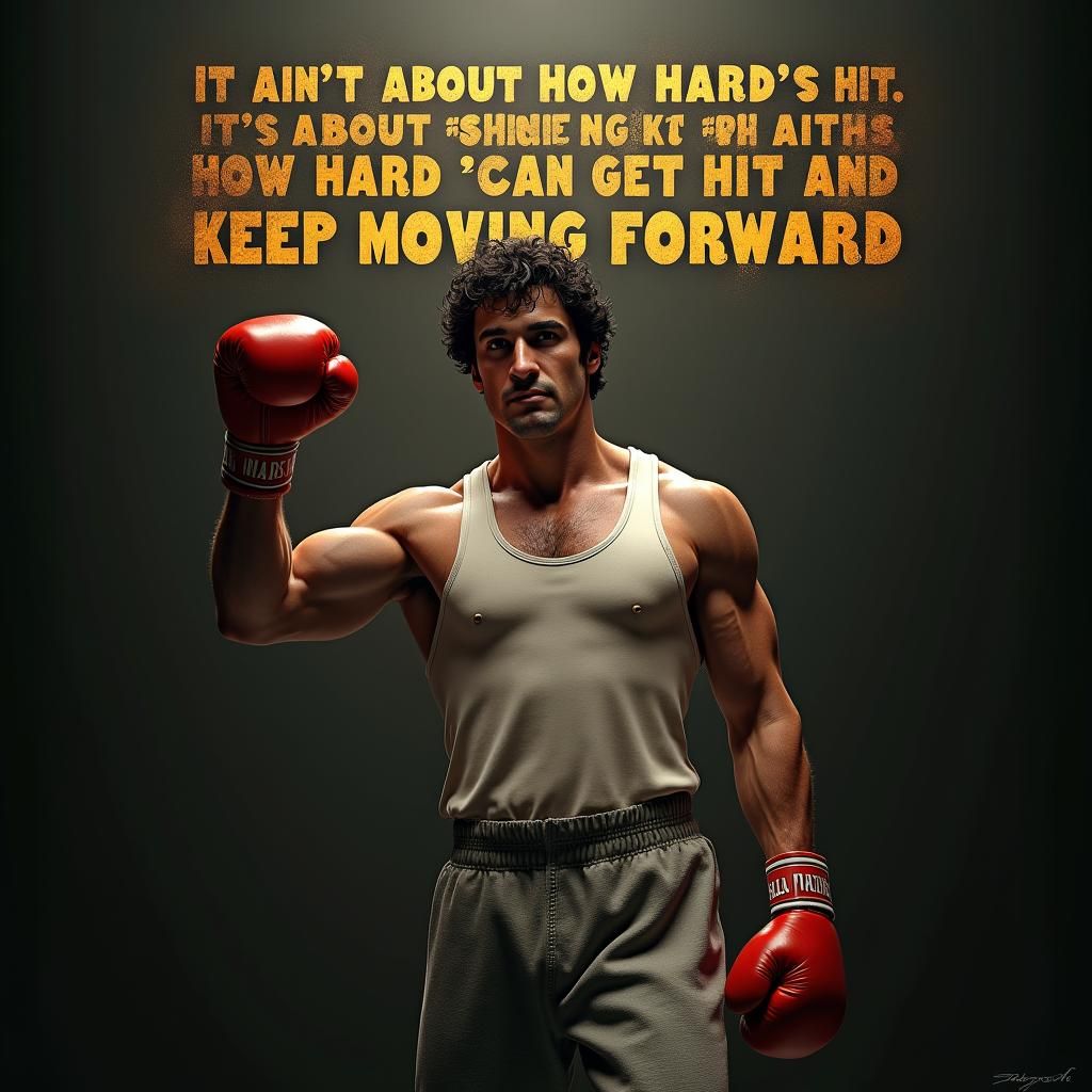 Rocky Balboa: Resilience in Gritty Digital Art