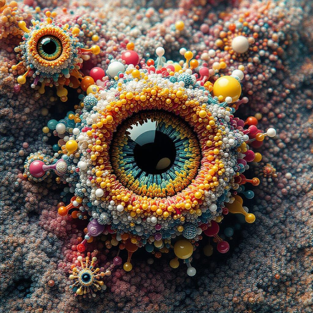 Abstract Macro Art in a Futuristic Style