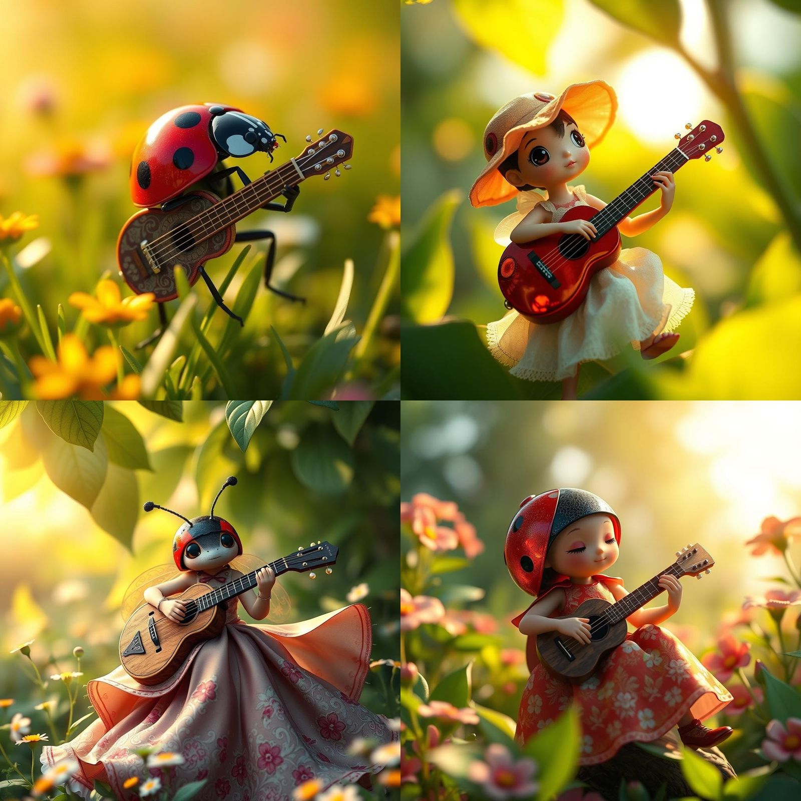 Ladybug's Serenade: A 3D Anime Art Masterpiece