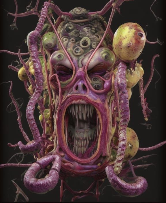 Biomechanical Mutant Insect in David Cronenberg Style