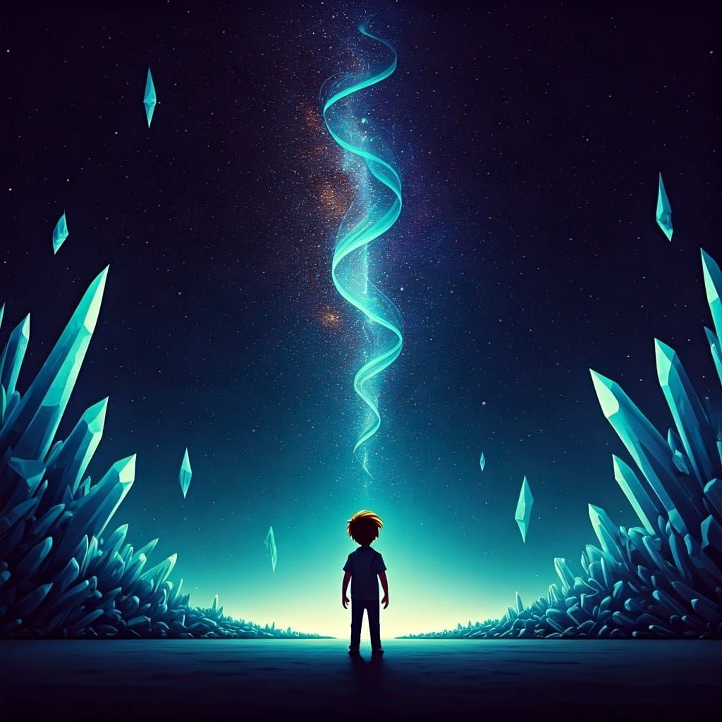 Timmy Stands Awe-Struck Under Celestial Canvas