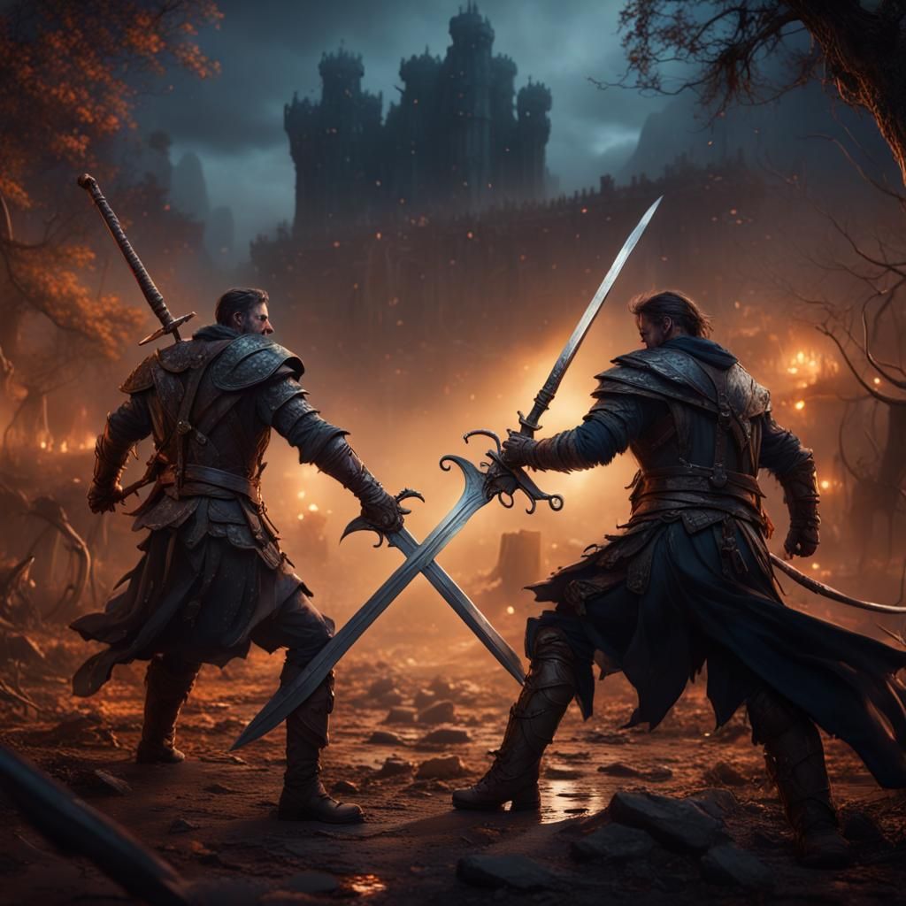 Skeletal Gunfight at Midnight: Fantasy Concept Art