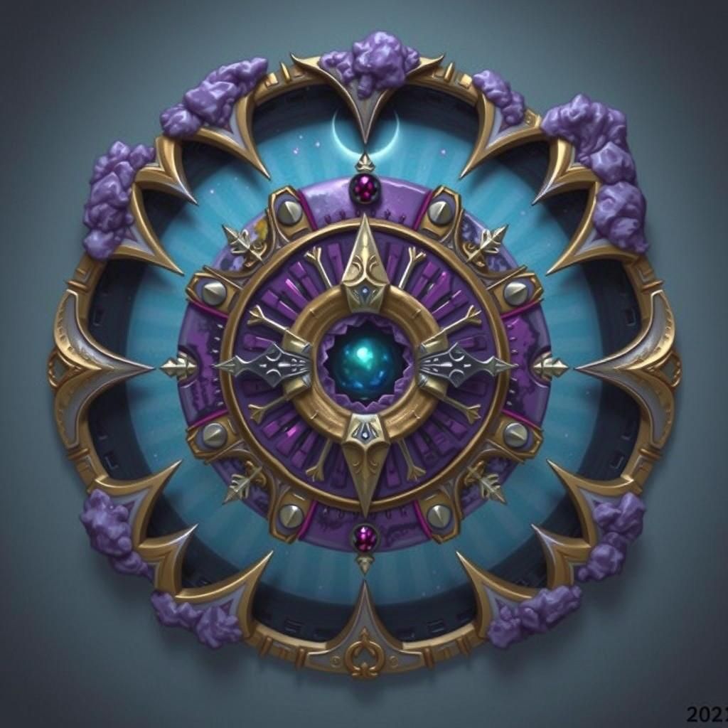 Aztec Ibex on Geode Tortoise, Byzantine Art Style