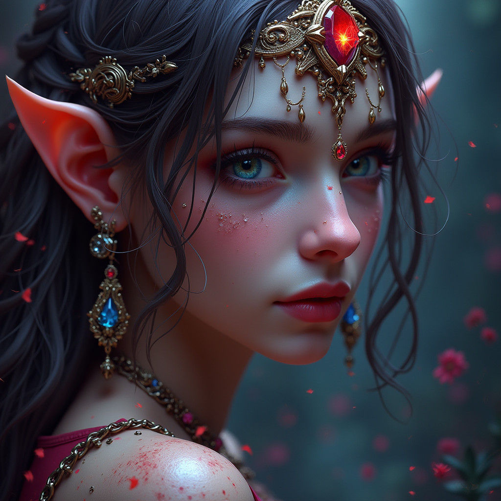 Body Piercing Jewelry: Detailed Matte Painting