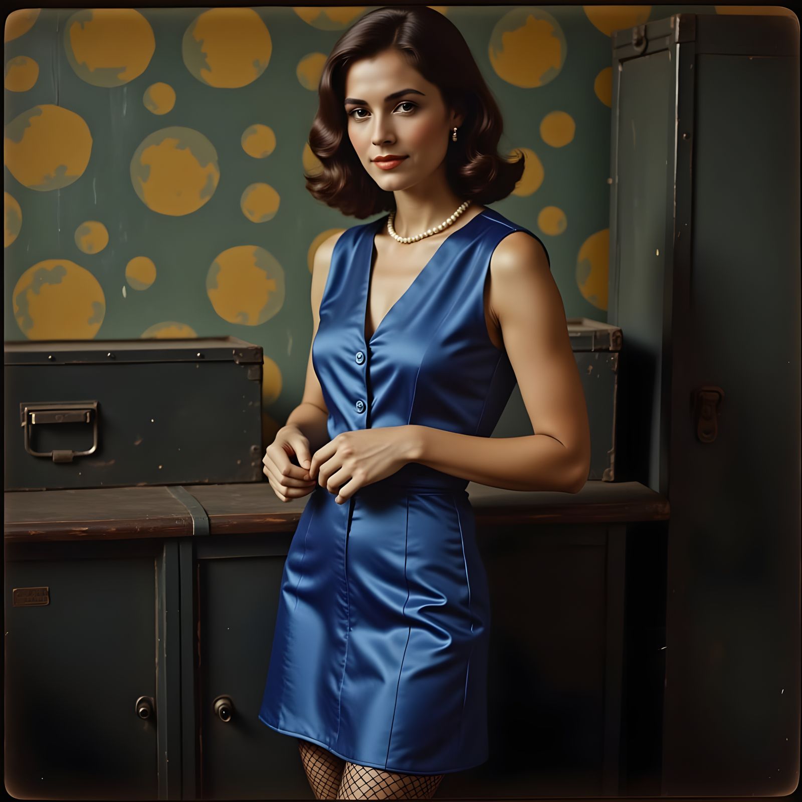 Vibrant 1980s Portrait of a Confident Woman