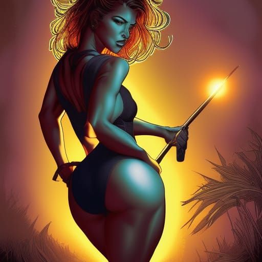 Comic Book Girl in Brooks and Mumford Style