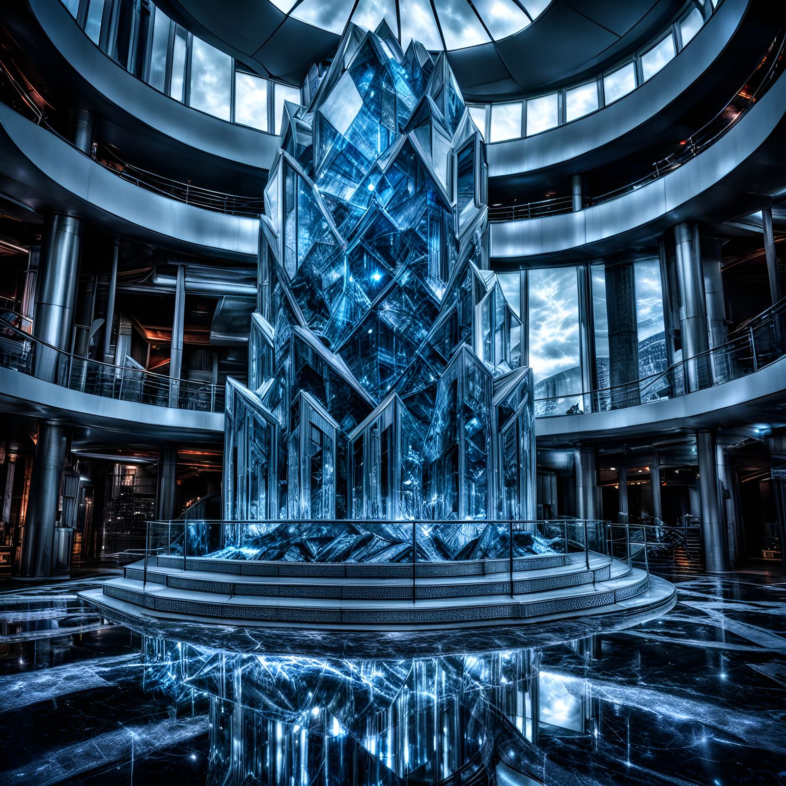Hyperrealistic Crystal Home of Superman in Cinematic Style