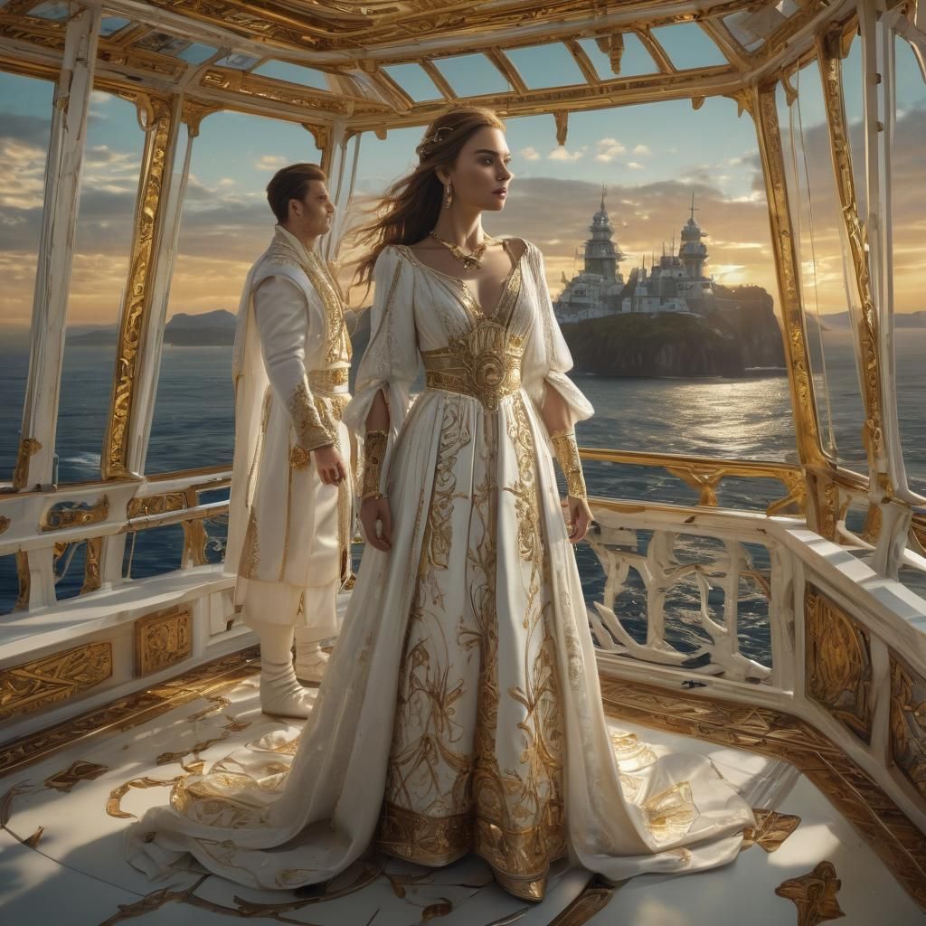 Nikolai and Alina on the Flying Ship Pelican