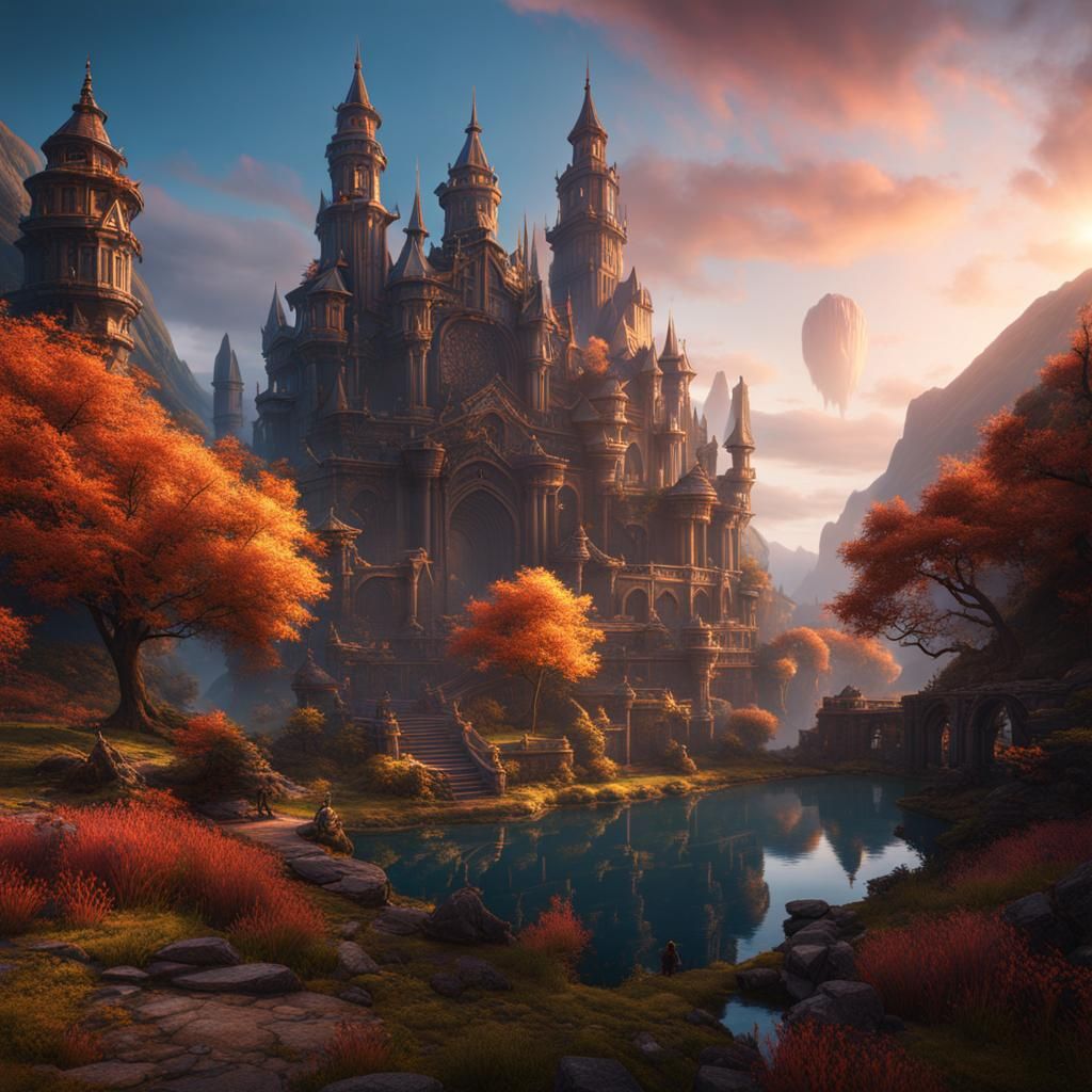 Fantastical Matte Painting in Deep Color