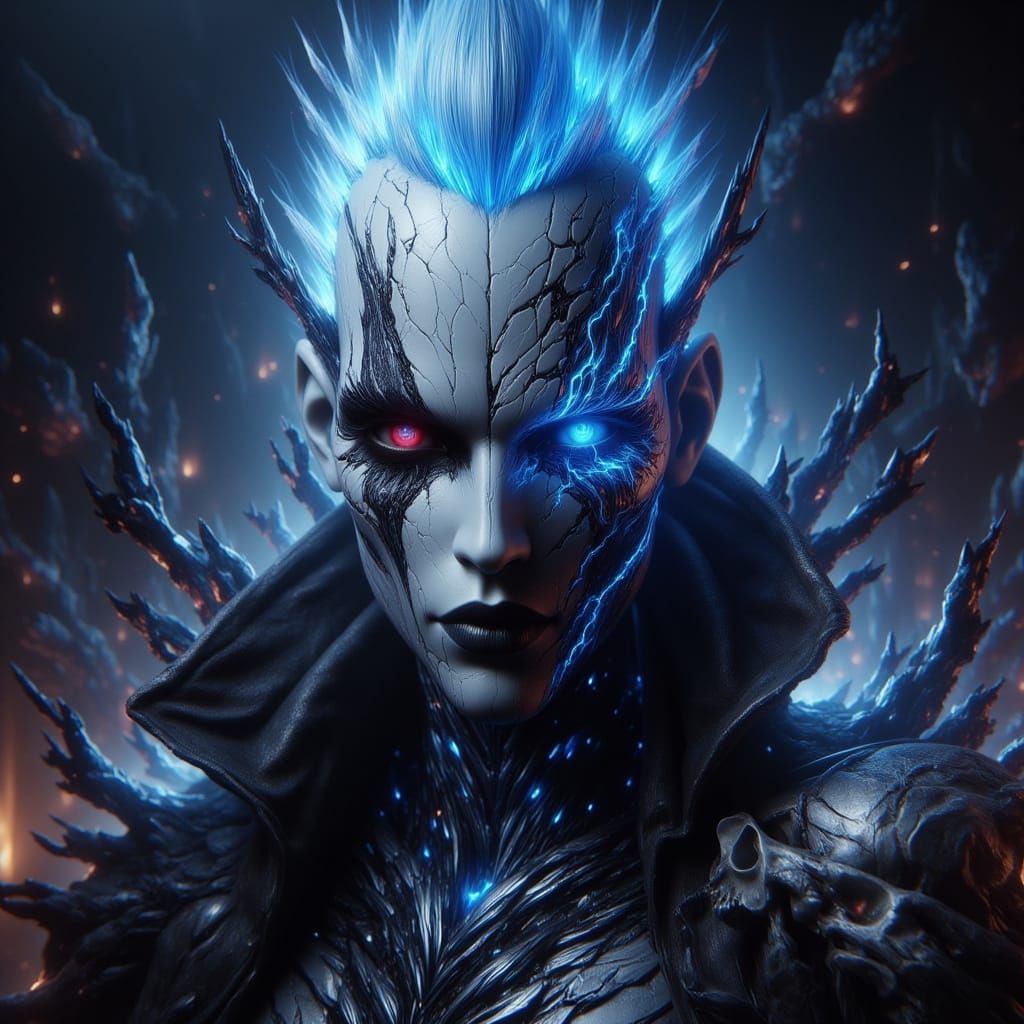 Cybernetic Clown in Armor of Death: Dark Fantasy