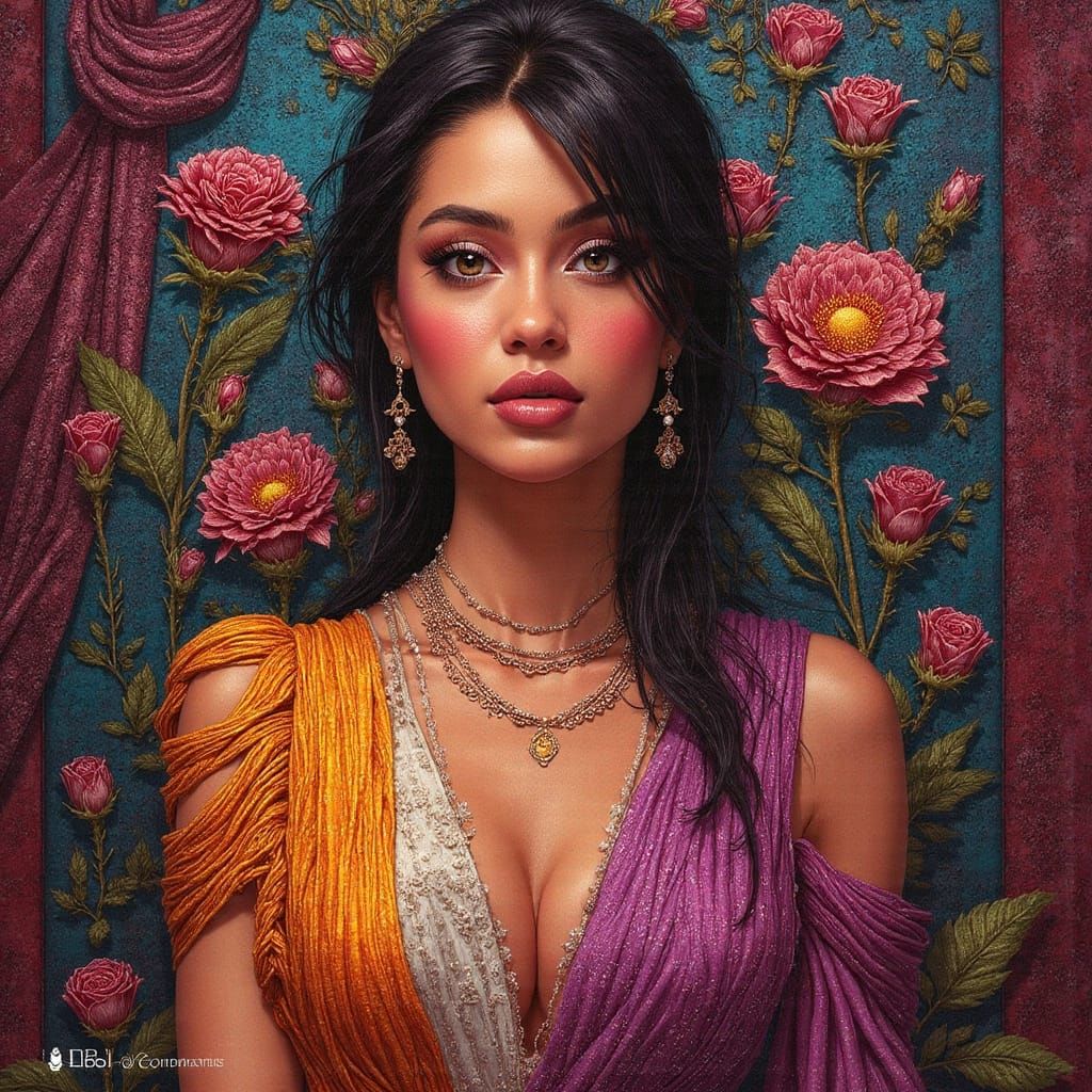 Confident Cyberpunk Siren in Chiaroscuro Lighting