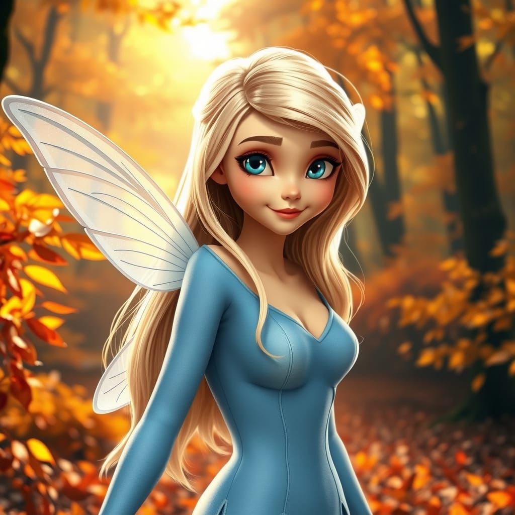 Disney's Blue Fairy in Autumn Wonderland