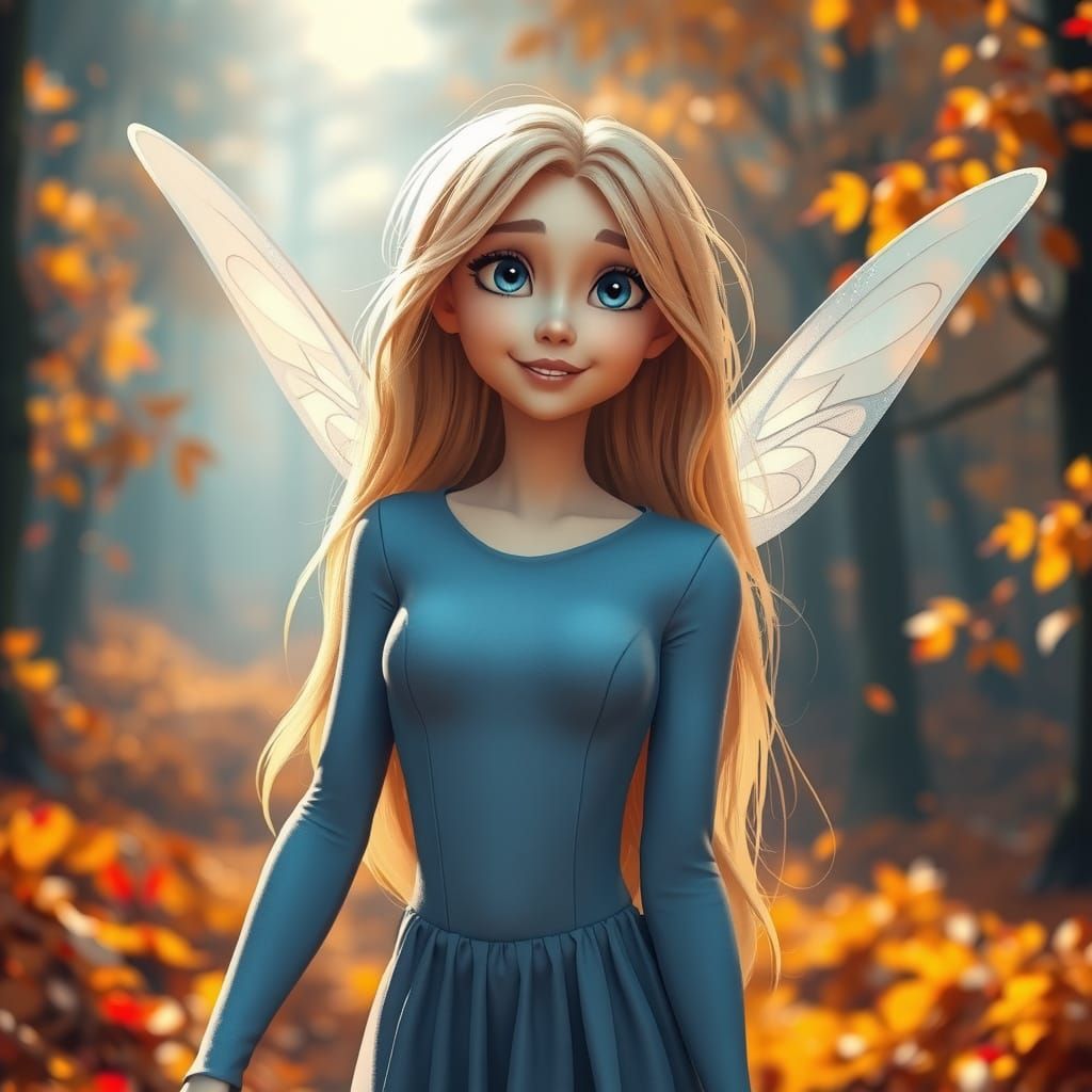 Disney's Blue Fairy in Autumn Wonderland