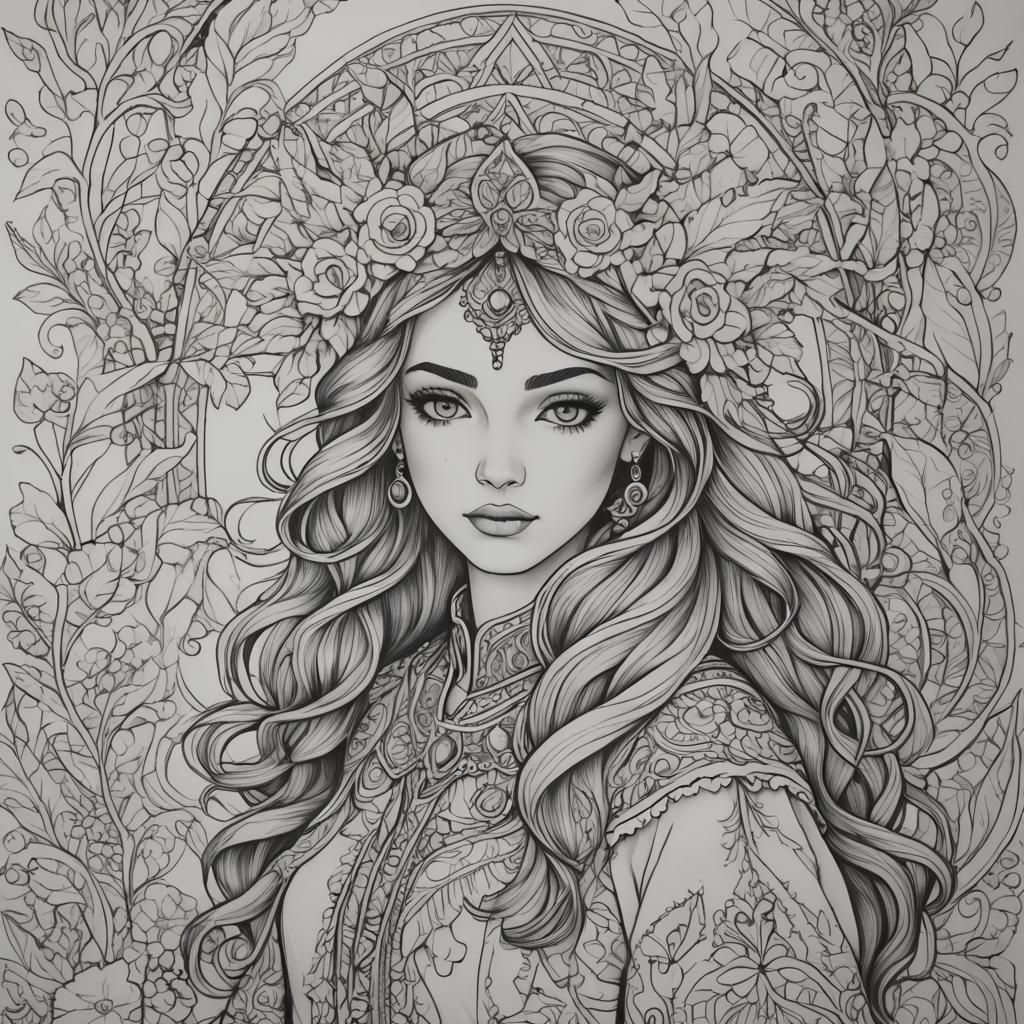 Simple Coloring Page Illustration