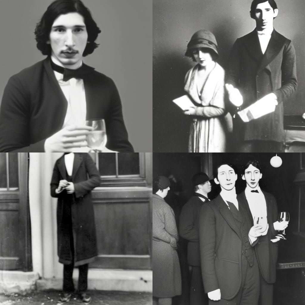 Adam Driver Celebrates New Year's Eve in 1923