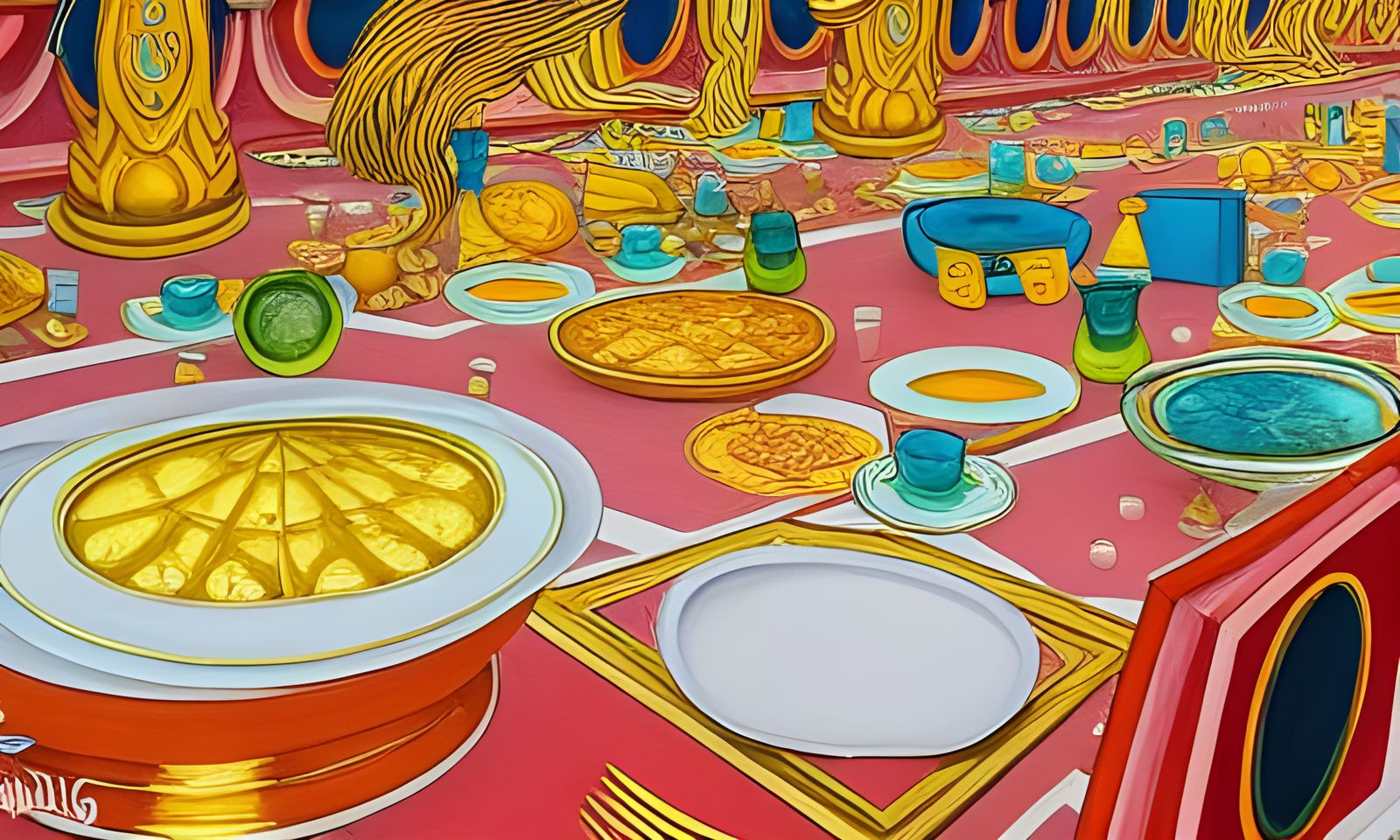 Gods' Banquet Table in Art Deco Style