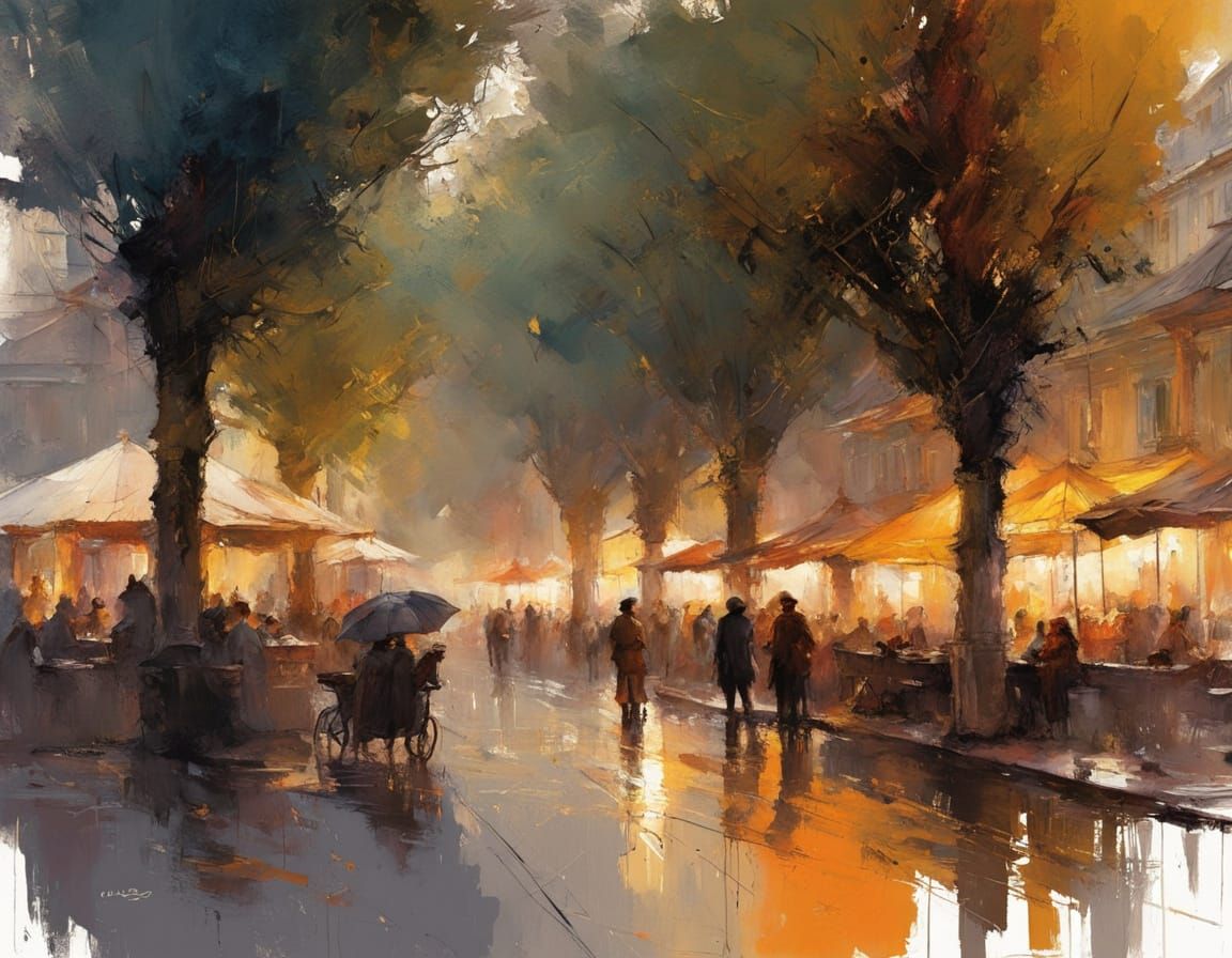 English Countryside Village at Golden Hour