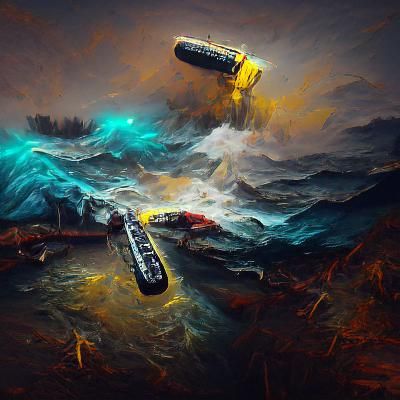 The Wreck of the Edmund Fitzgerald: Detailed Painting