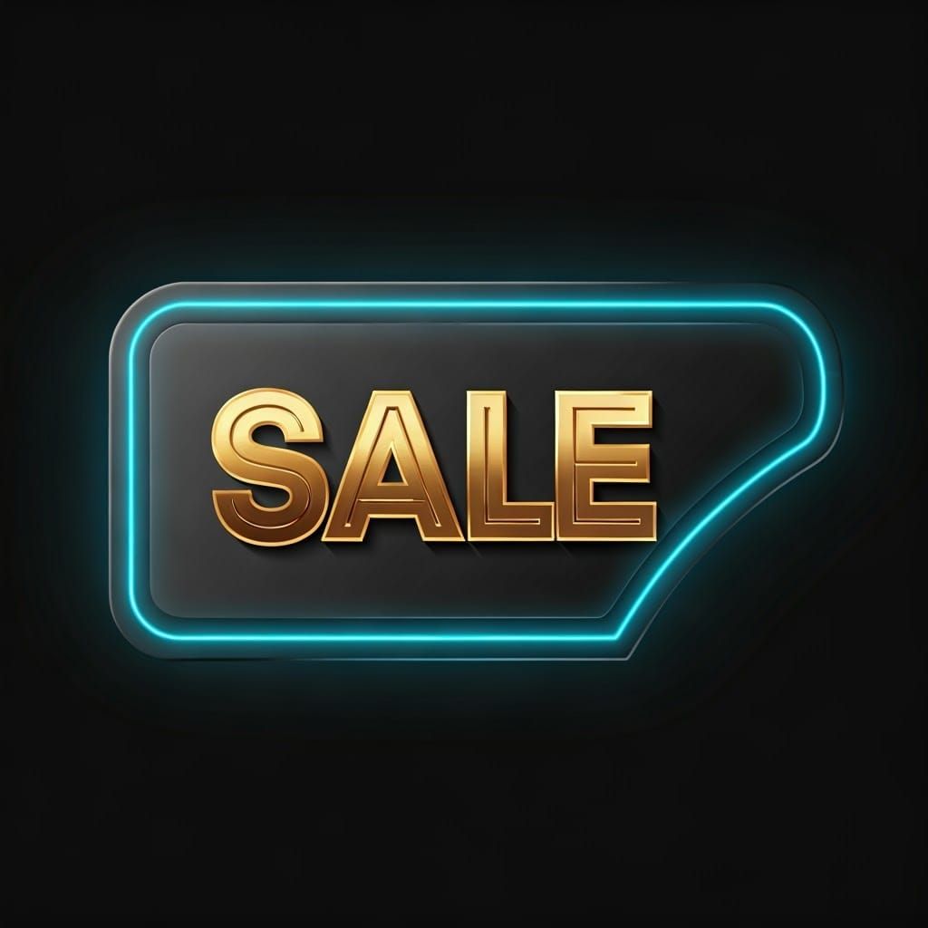 Vibrant Cyber Monday Sale Sign in Cyberpunk Style