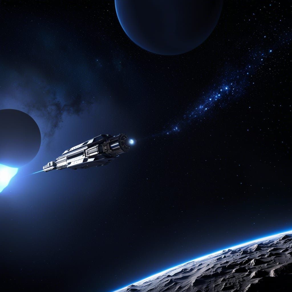 Space Pirates in Interstellar Skirmish: 3D Render