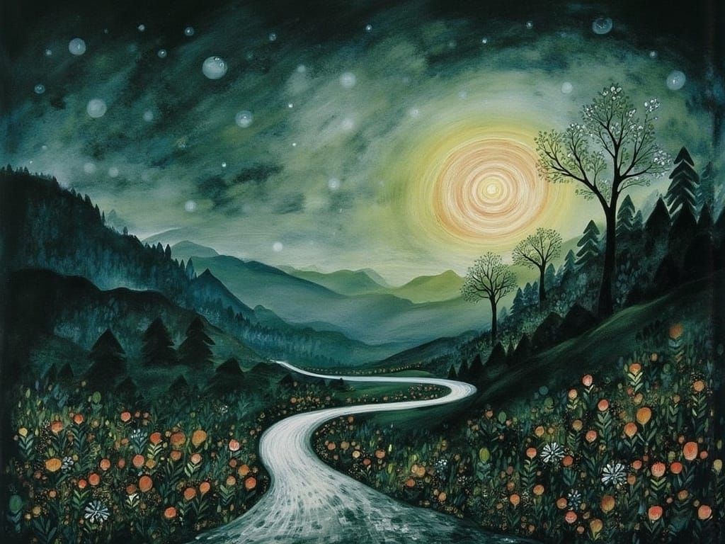 Whispering Clouds in a Moonlit Night