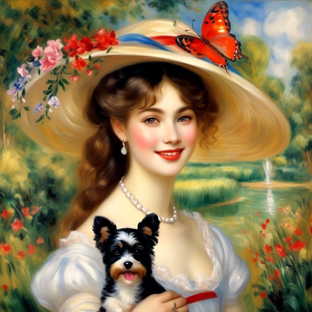 posing with my cute little dog