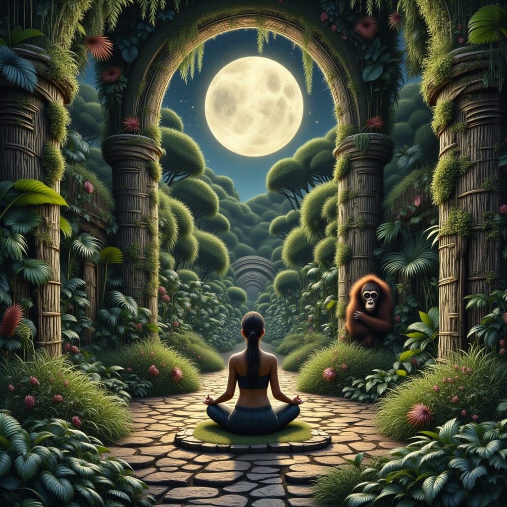 Full Moon Meditation in Nature Temple