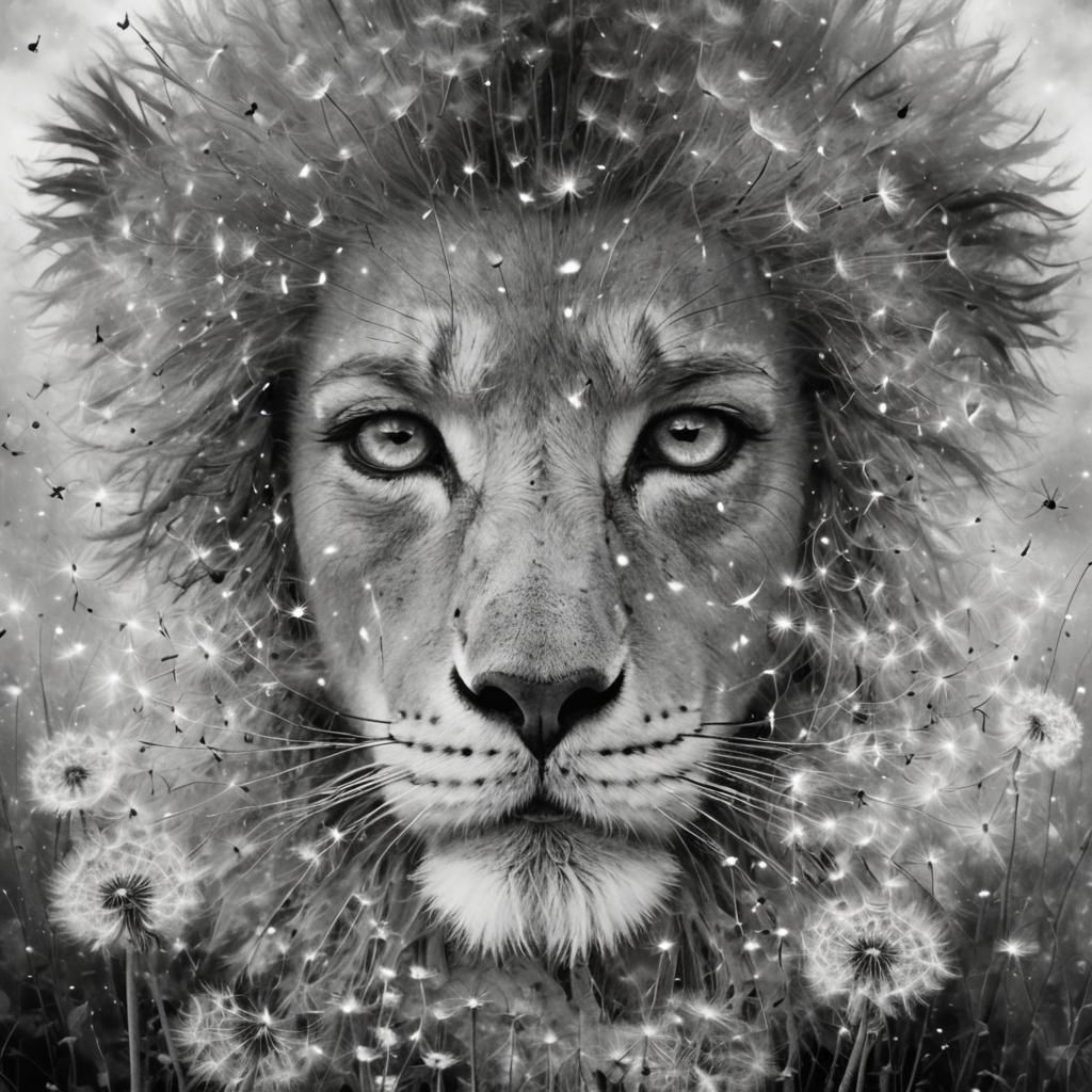 Dandelion Dreamscape with Fairies in Surreal Style