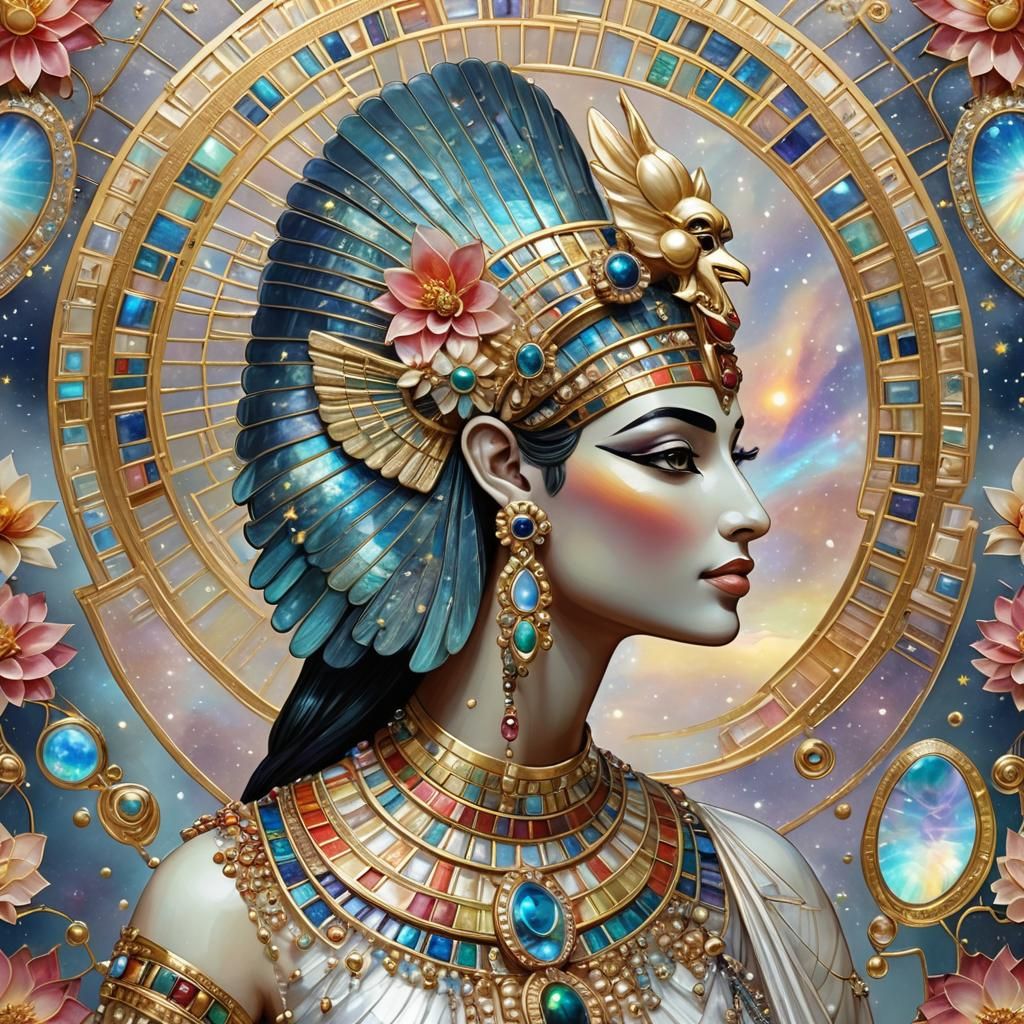 Egyptian Goddess Isis Jewelry Portrait