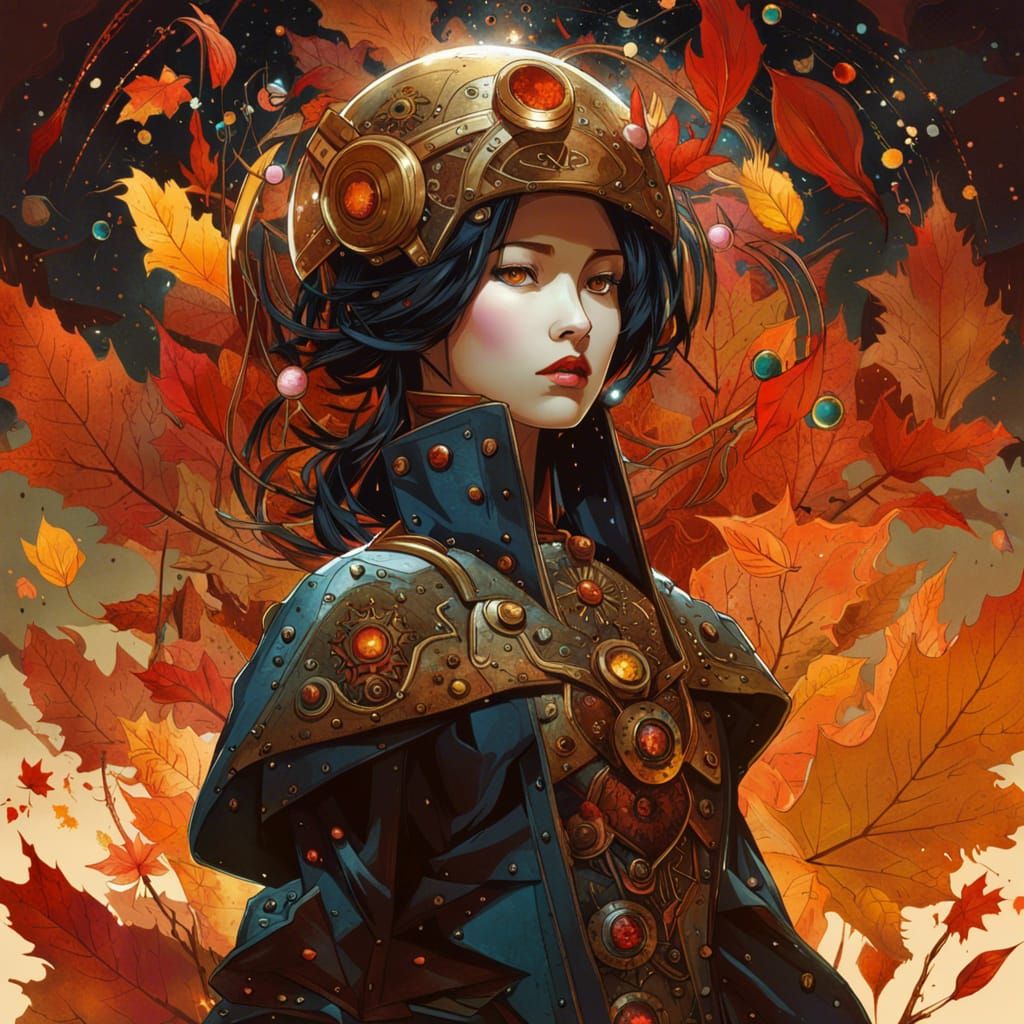 Autumn Guardian Constellation in Anime Space Style