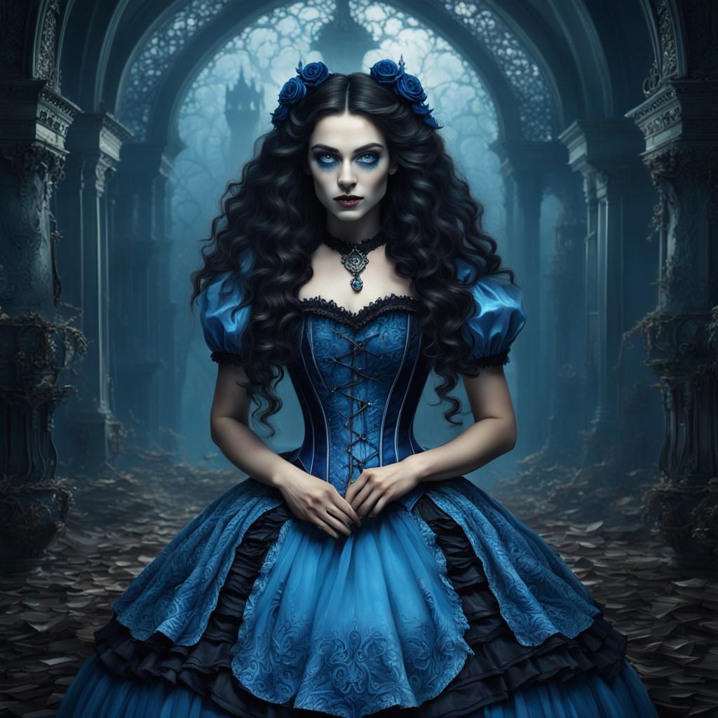 Gothic Alice in Wonderland Portrait in 8k
