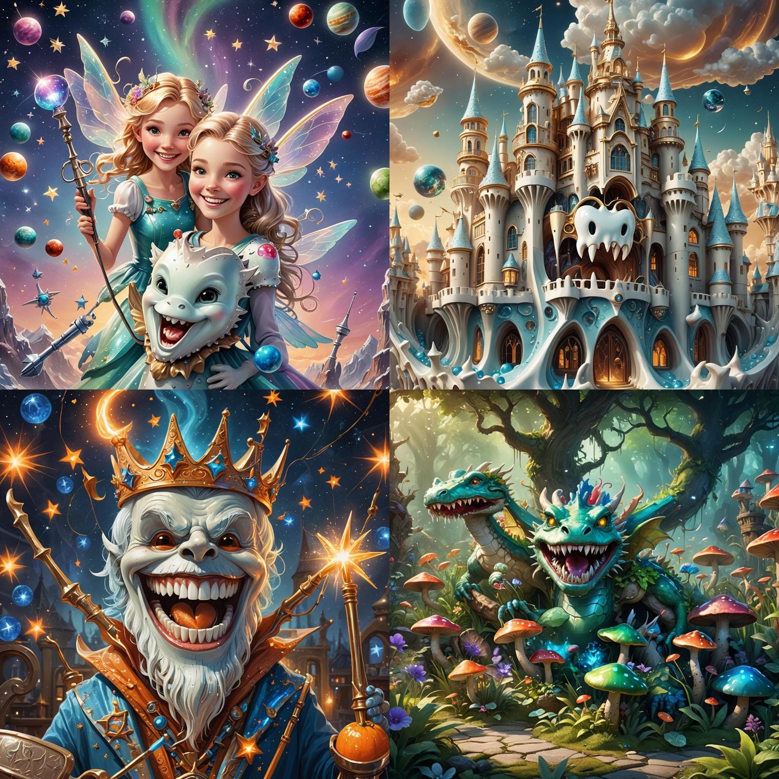 Detailed Dentist Logo in Fantasy Concept Art