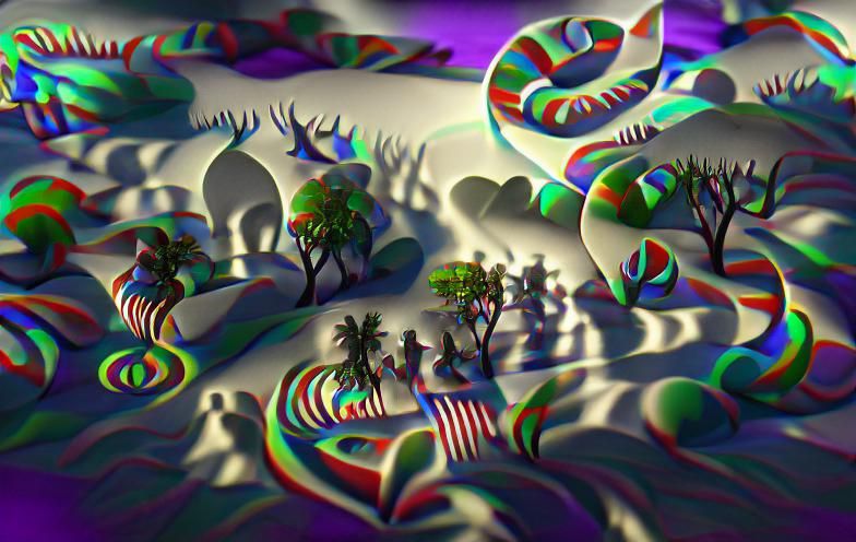 Colorful Candyland Landscape