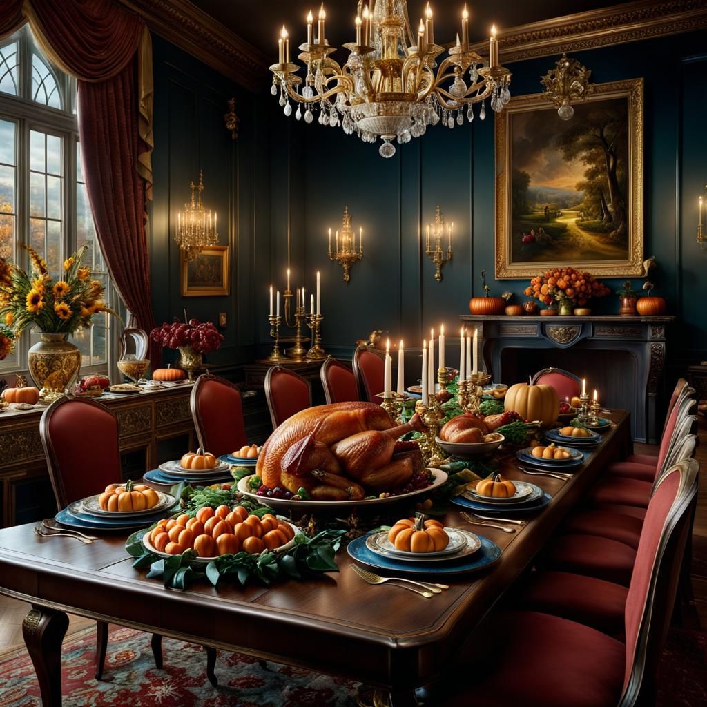 A thanksgiving tablescape