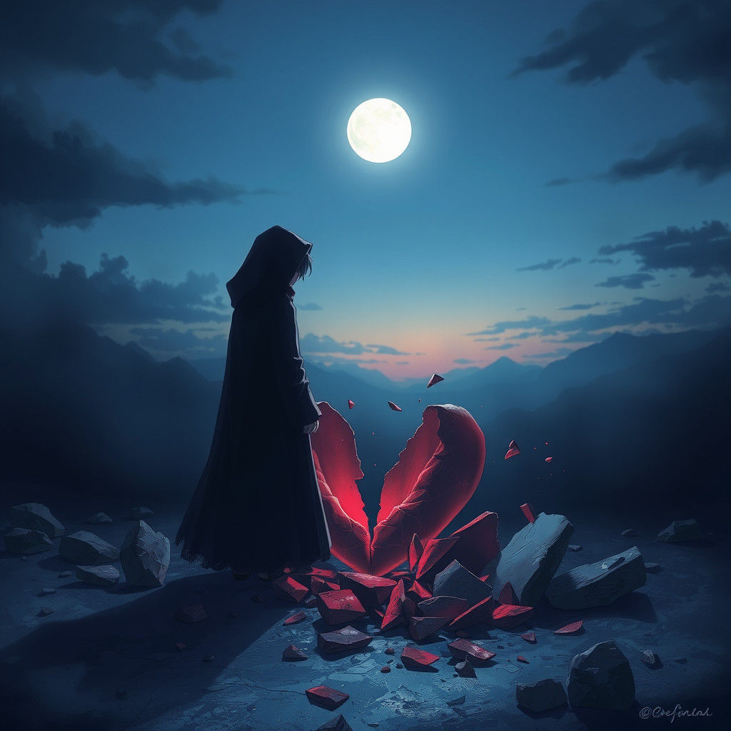 Shattered Heart in Anime Key Visual Style