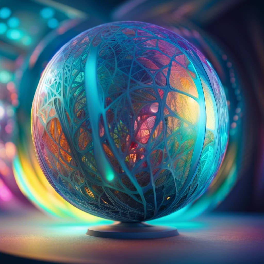 Radiant Multicolor Sphere in 3D Modeling