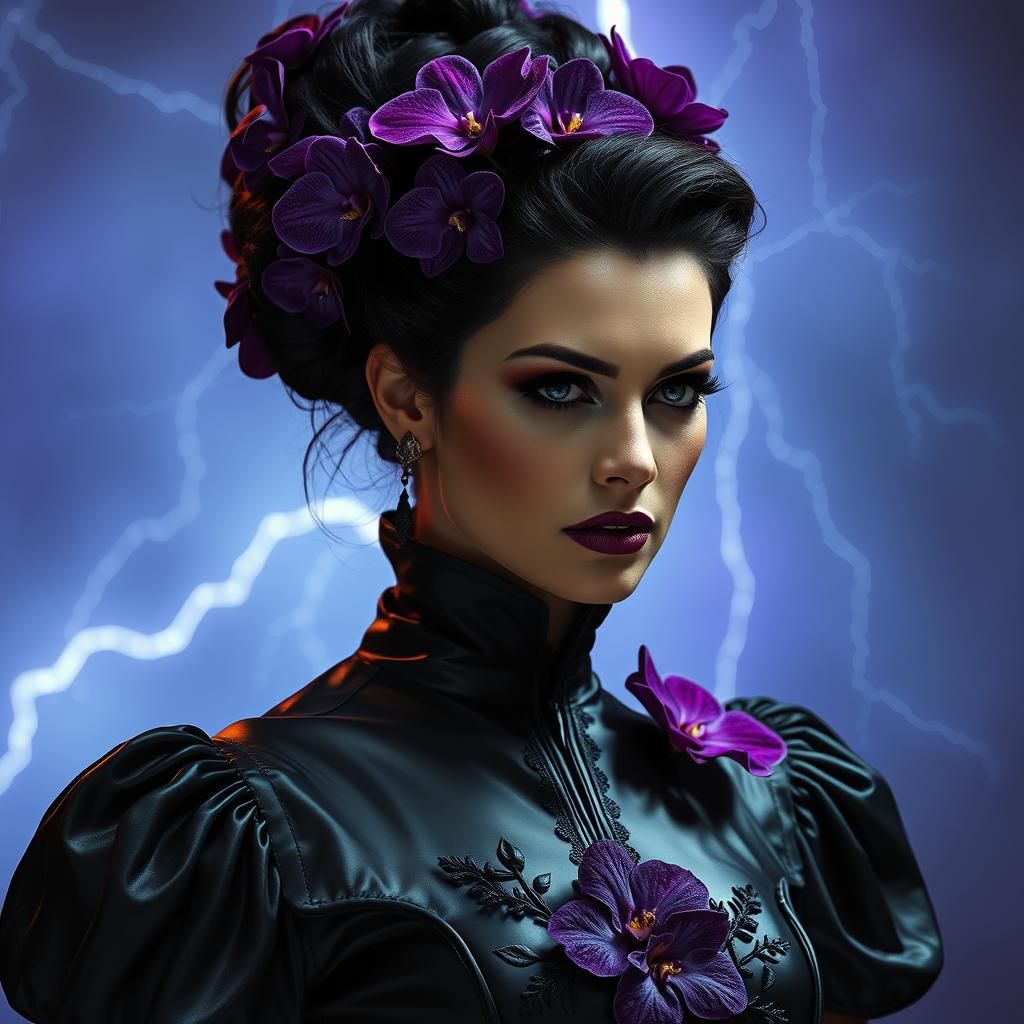 Shadow Lady of Eternal Torment in Vaporwave Style